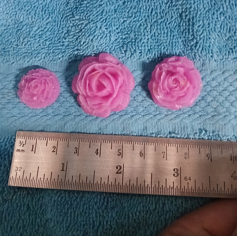 Pink Resin Rose Set Art Decor